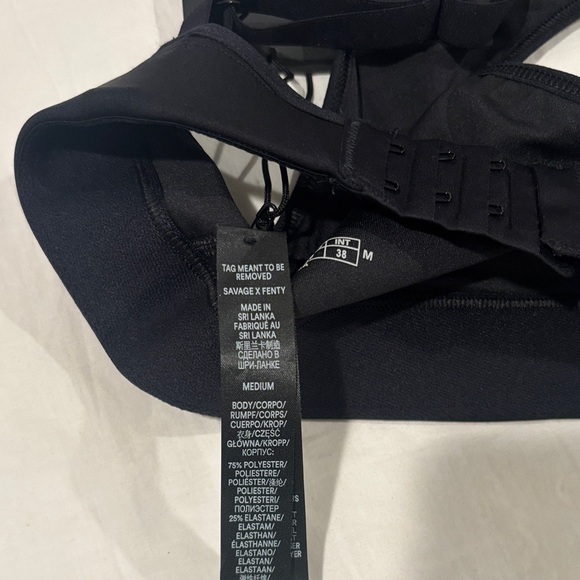 Savage X Fenty Midnight Black Sports Bra - Picture 6 of 7